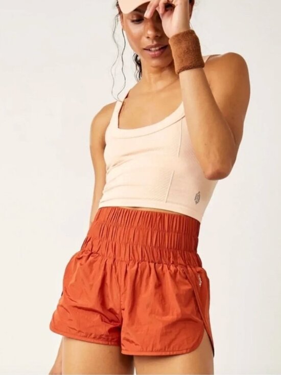 FP Movement by Free People Pants - FP Movement | Free People The Way Home Shorts in Burnt Orange Rust | Size XS